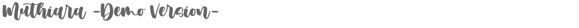 Sample characters Muthiara Font